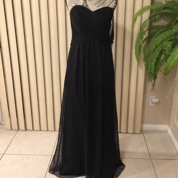 *Clearance* EDEN BRIDAL BLACK CHIFFON PROM/FORMAL GOWN SIZE 10 - Picture 7 of 7